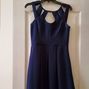 Navy Betsy Johnson fit and flare dress